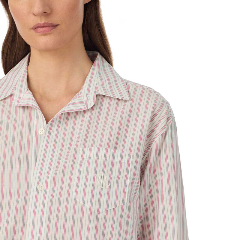 Lauren Ralph Lauren Cotton Lawn L/S His Shirt Sleepshirt image number 6